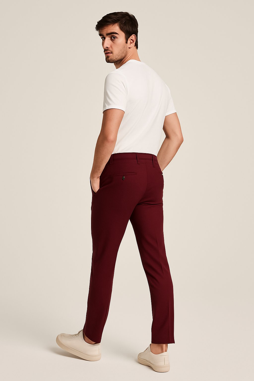 Slim Fit Chino Trousers for Men