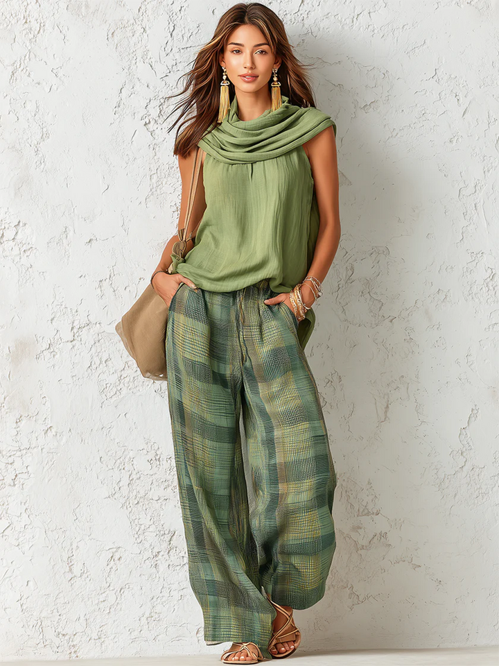 Wide-Leg Trouser 2-Piece Set for Women