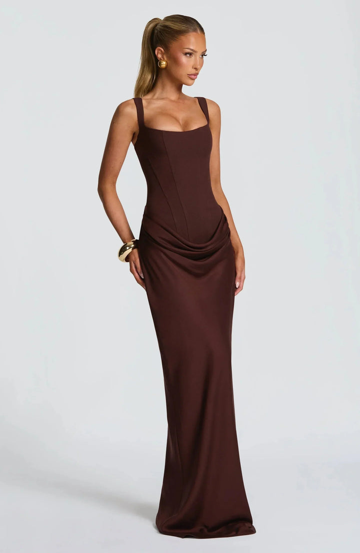 Open Back Bodycon Maxi Dress for Women