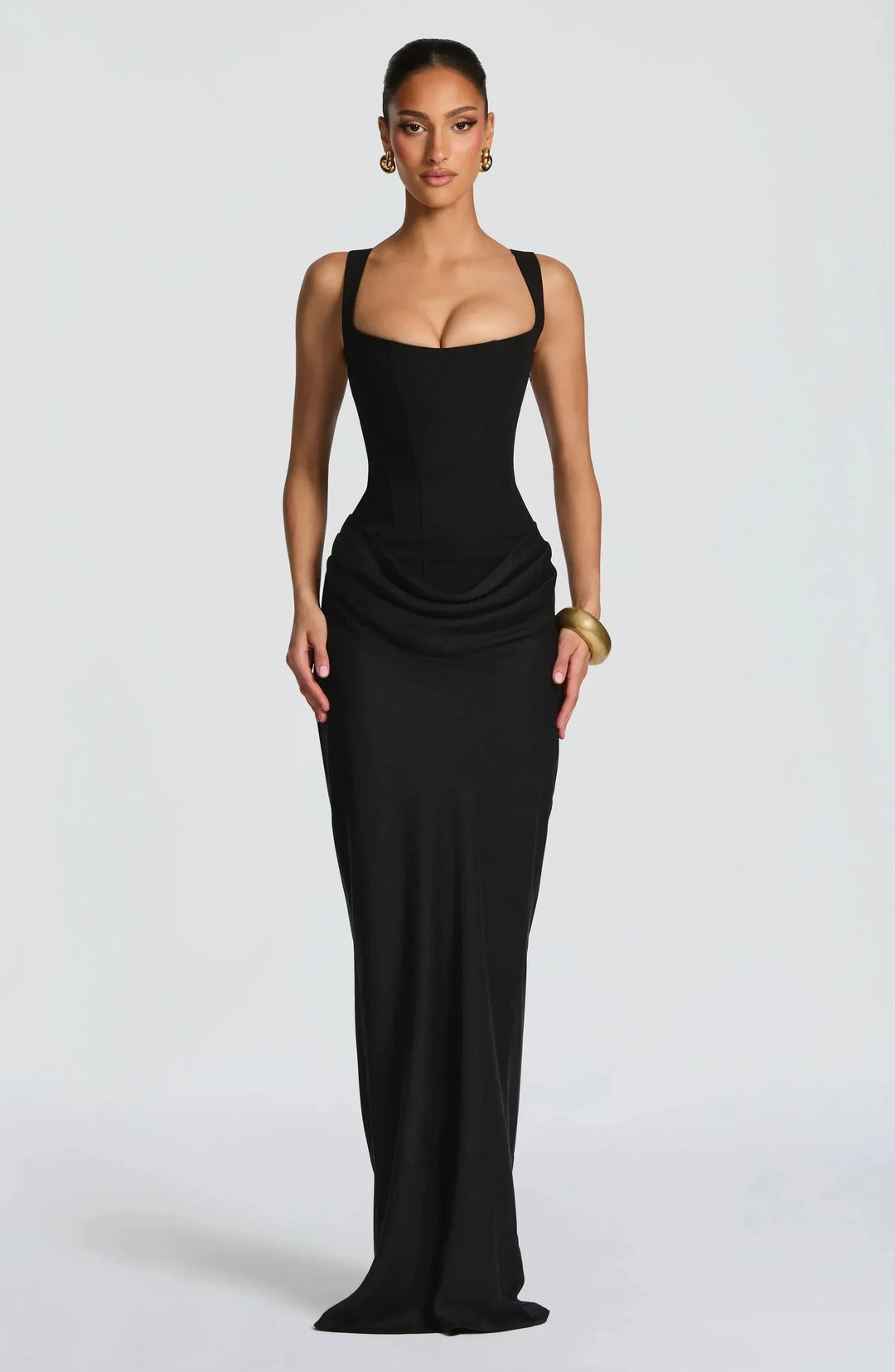 Open Back Bodycon Maxi Dress for Women