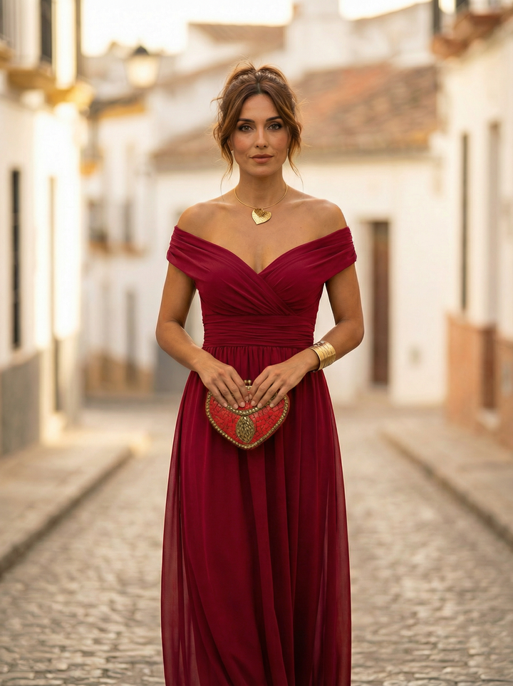 Off Shoulder Maxi Dress for Women