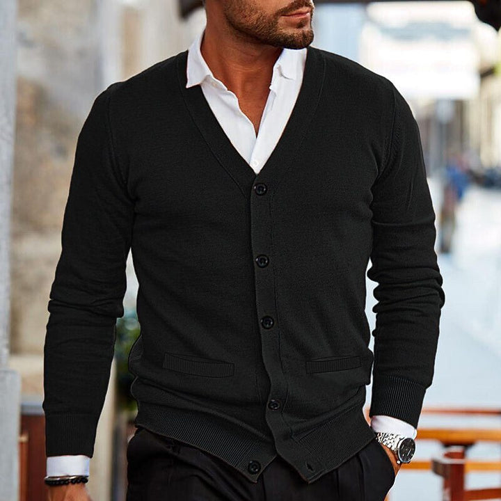 Knit Button Front Vest for Men