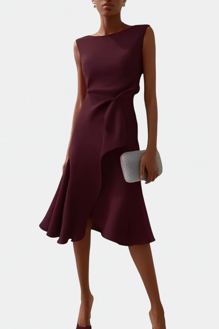 Sleeveless Wrap Midi Dress for Women