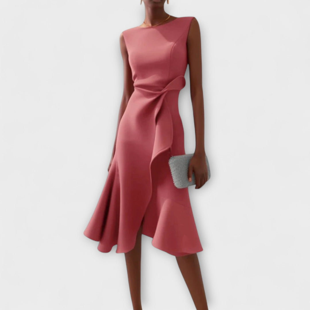 Sleeveless Wrap Midi Dress for Women