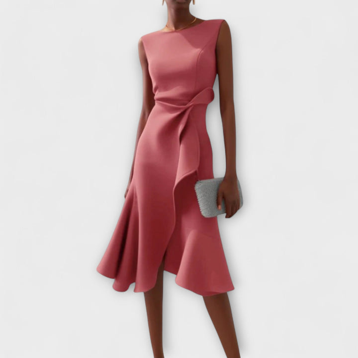 Sleeveless Wrap Midi Dress for Women