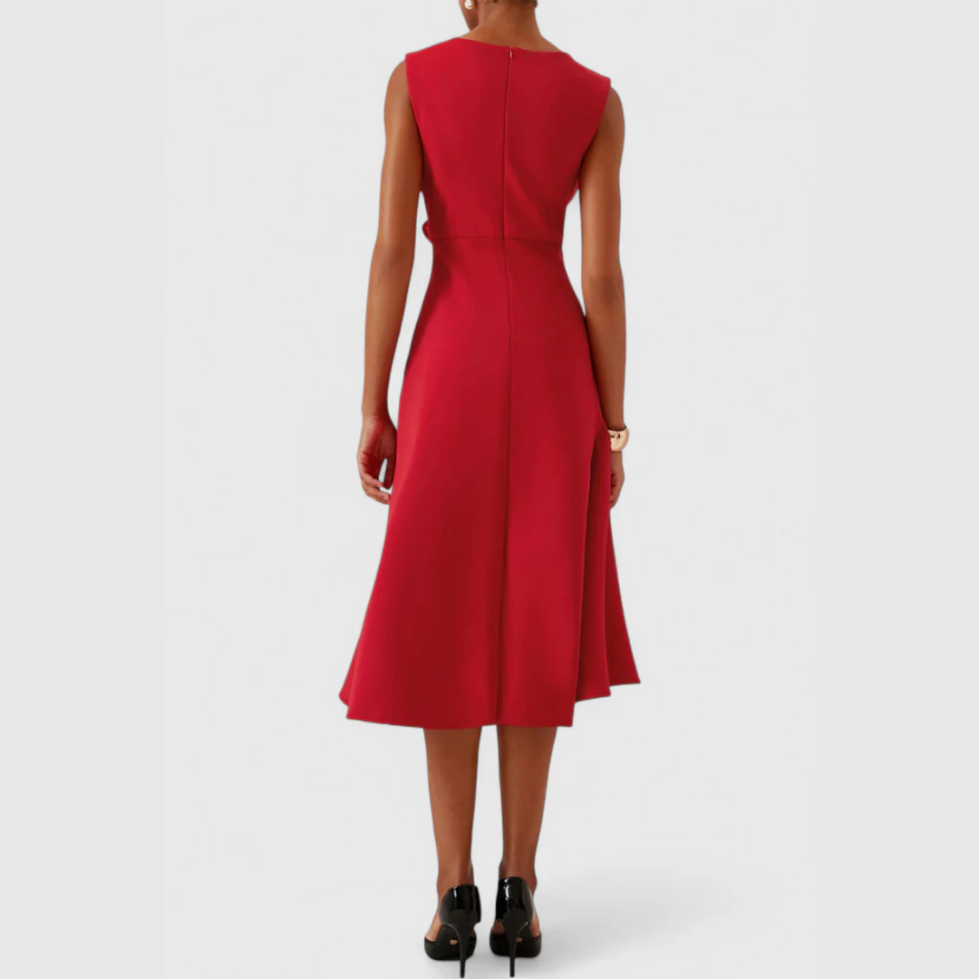 Sleeveless Wrap Midi Dress for Women