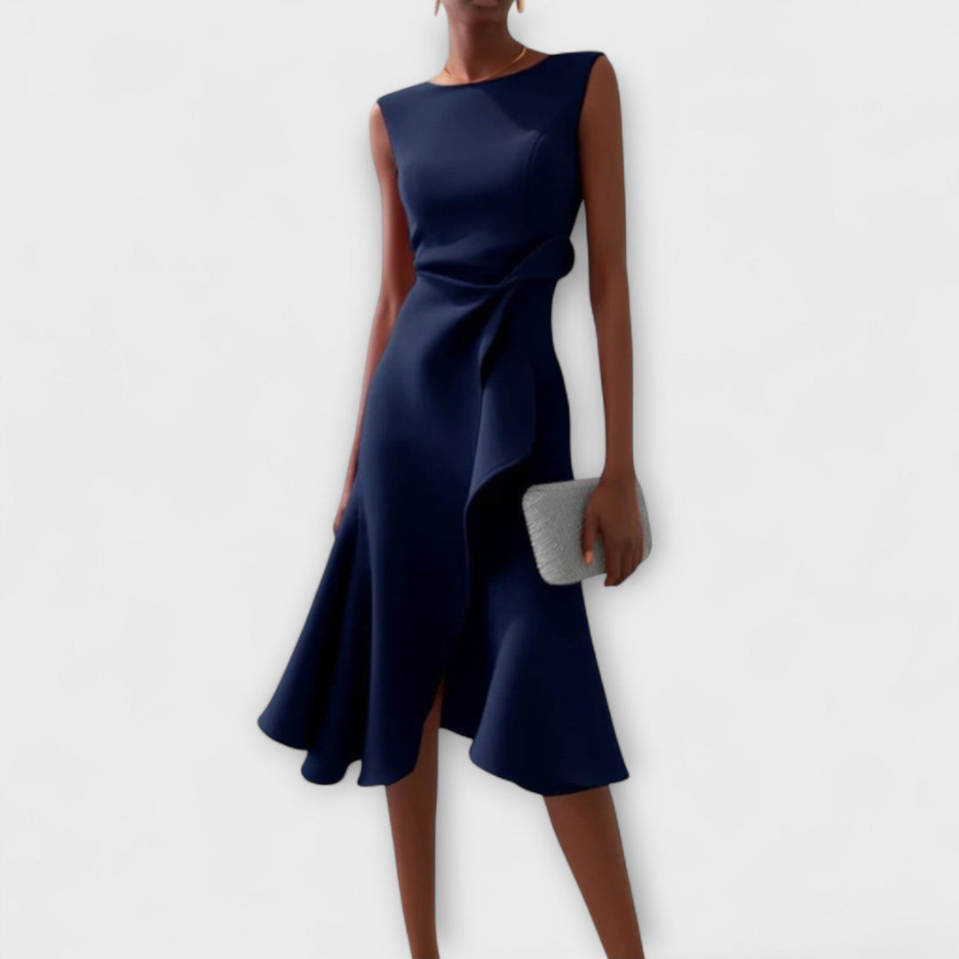 Sleeveless Wrap Midi Dress for Women