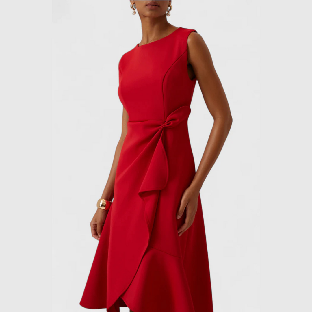 Sleeveless Wrap Midi Dress for Women