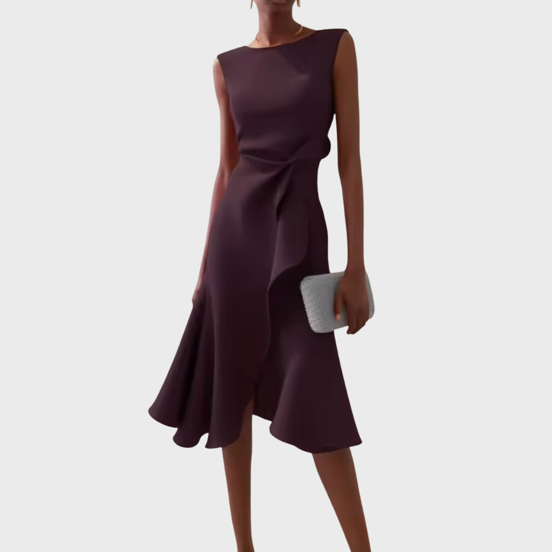 Sleeveless Wrap Midi Dress for Women